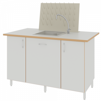 Лабораторный стол-мойка с сушилкой для посуды